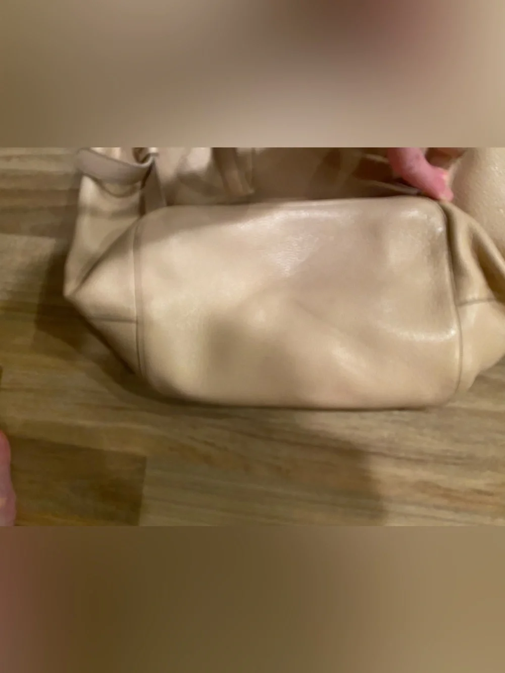 Cuyana 13 Inch Classic Women's Leather Shoulder Bag - Nude